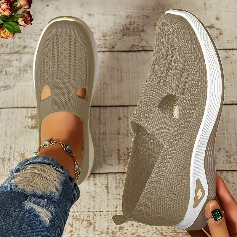 Modische Leichte Strick-Cut-Out Sneaker für Damen | Perfekt für lässige Tage