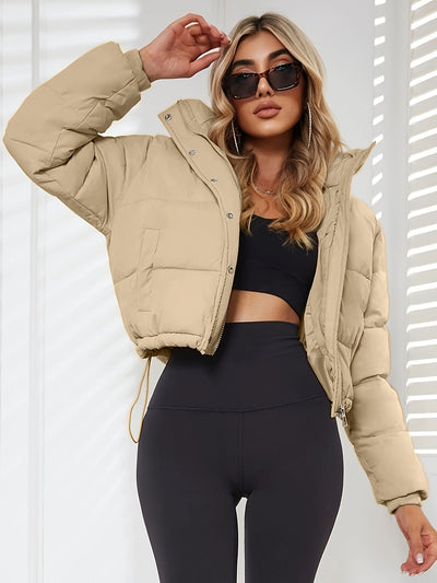 Kurze modische warme Winterjacke für Damen | Ideal für Winter