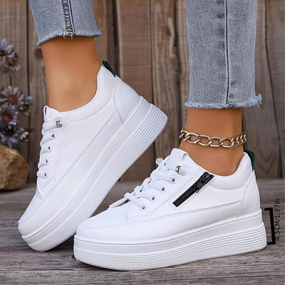 Modische Einfarbige Freizeitsneaker für Damen | Perfekt für den Alltag