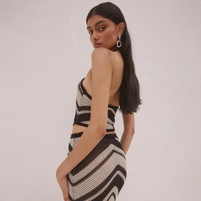 Tricova™ – Damen Sommerkleid Bodycon mit Eleganten Geometrischen Streifen