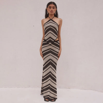Tricova™ – Damen Sommerkleid Bodycon mit Eleganten Geometrischen Streifen