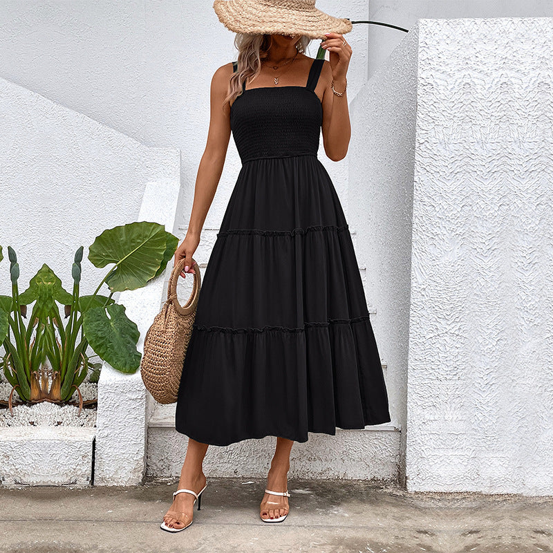 Solelia™ – Damen Midi Kleid Ärmellos Leicht & Bequem für Sommertage