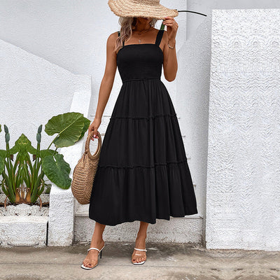 Solelia™ – Damen Midi Kleid Ärmellos Leicht & Bequem für Sommertage