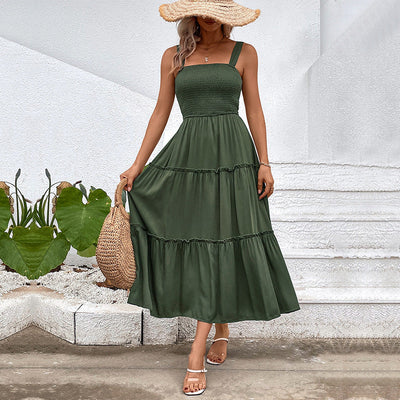 Solelia™ – Damen Midi Kleid Ärmellos Leicht & Bequem für Sommertage