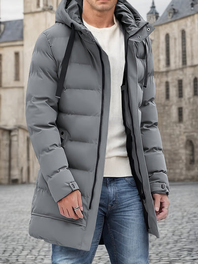 Casual Gepolsterte Kapuzen Puffer Winterjacke Für Herren | Perfekt für Outdoor-Aktivitäten