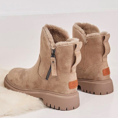 Winterschuhe Damen | Knöchelhoch mit Umgeschlagenem Fellrand