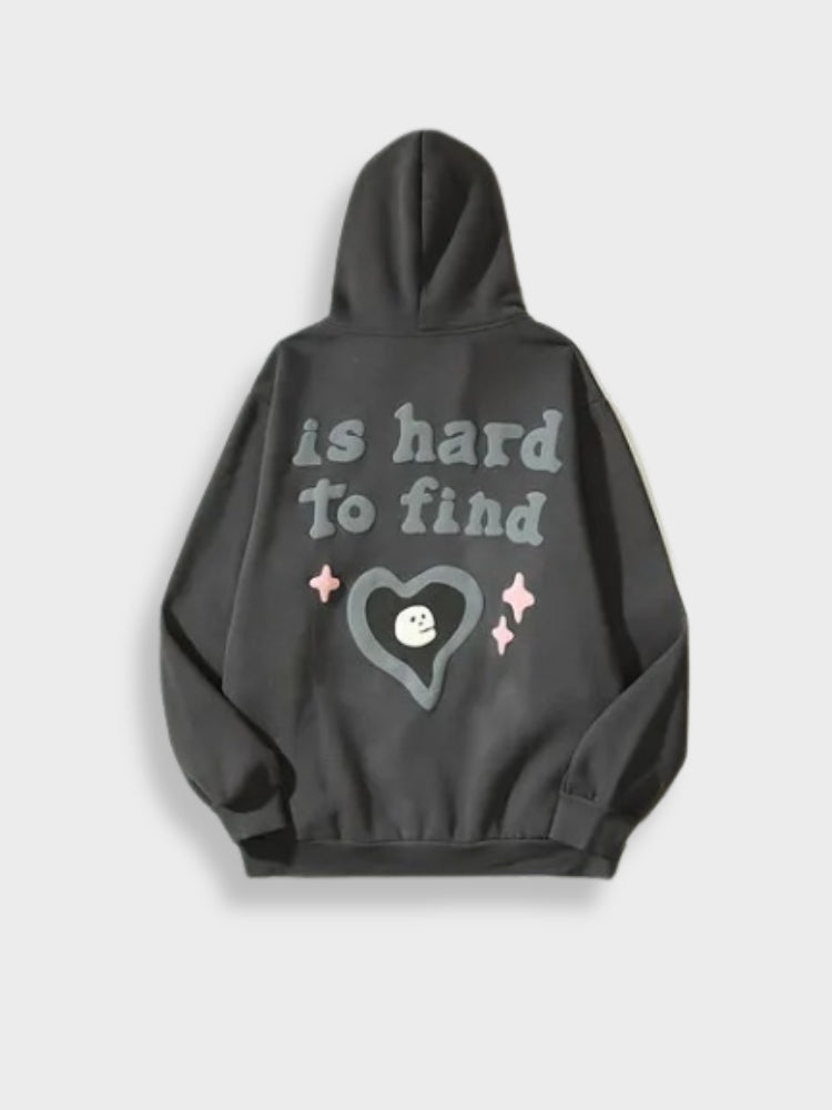 Vintage Hoodie Mit "True Love" Druck Für Herren | Komfortable Streetwear
