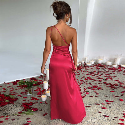 Sommavie™ – Damen Maxikleid Sommer mit Elegantem Ein Schulter Design