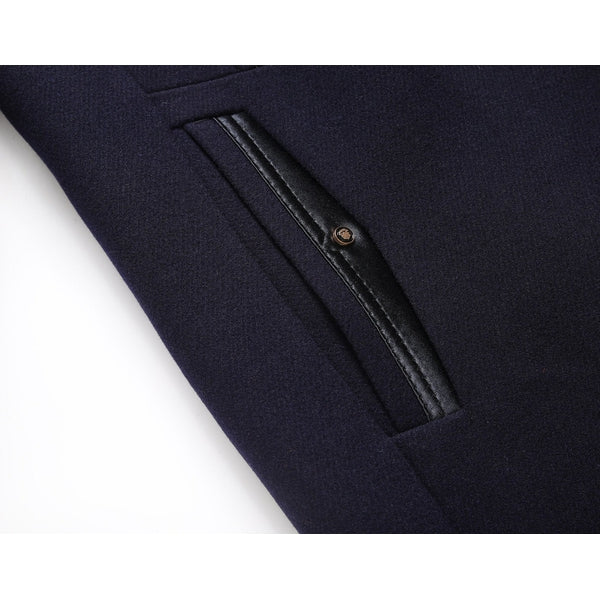 Bequemer Lange Wollmantel Mit Doppeltem Kragen Und Knöpfen Für Herren | Perfekt für Alltagstragen