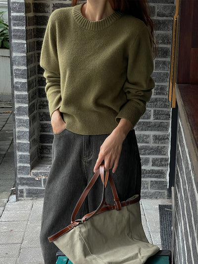 Cropped Strickpullover | Lässig & Modern | Weiche Haptik