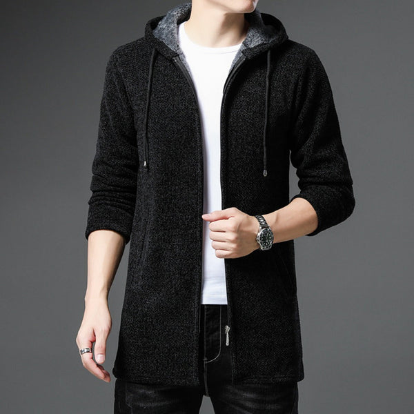 Strickjacke mit Kapuze | Reißverschluss | Lässiger Komfort