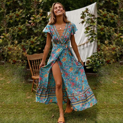 Veronica™ - Maxikleid mit hohem Schlitz