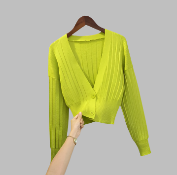 Lässige Woll-V-Ausschnitt Strickjacke Mit Knöpfen Für Damen | Ideal für den Winter