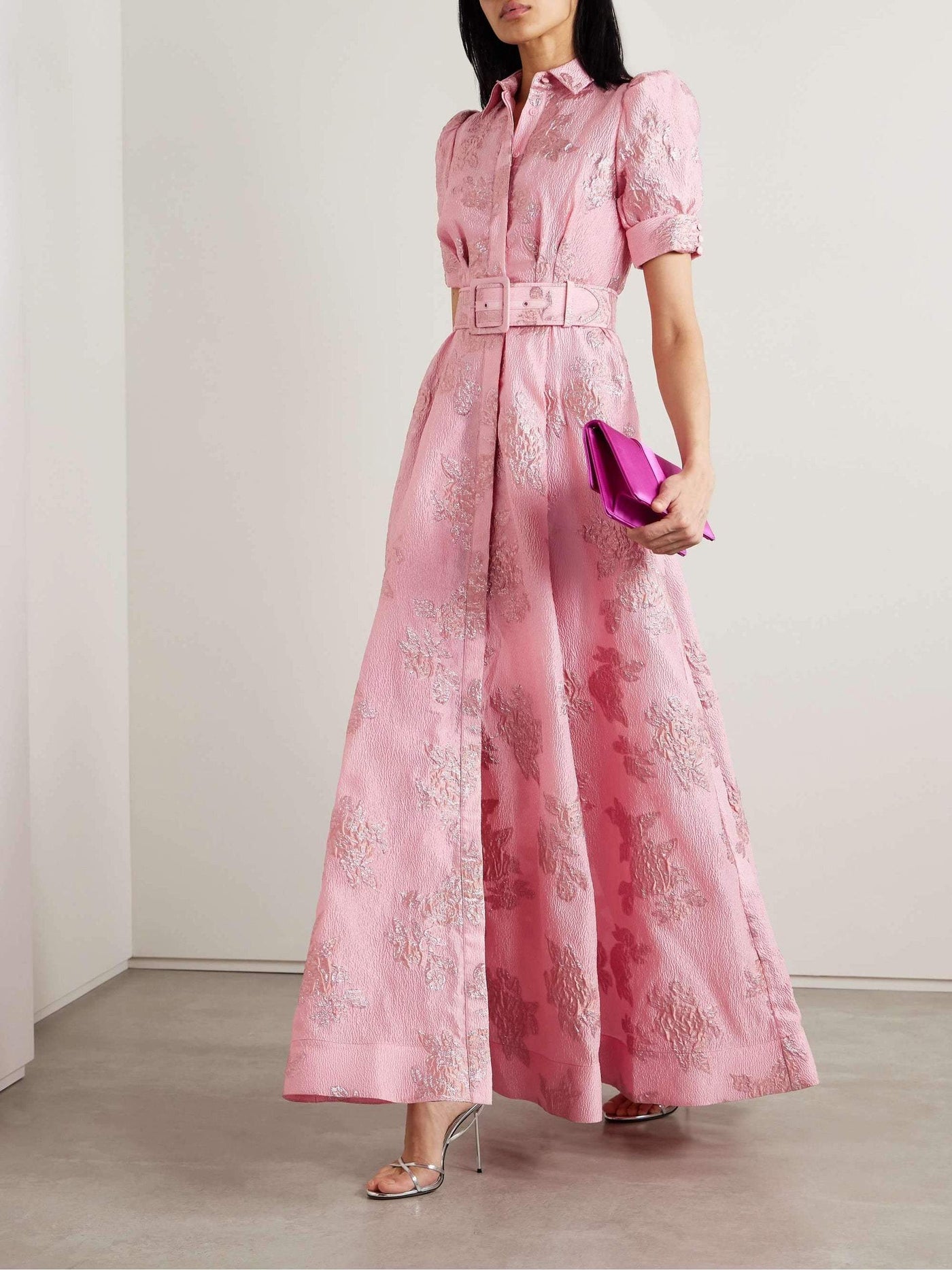 Thang - Schickes Rosa Gürtel Anlasskleid
