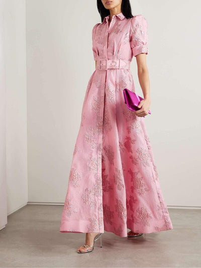 Thang - Schickes Rosa Gürtel Anlasskleid