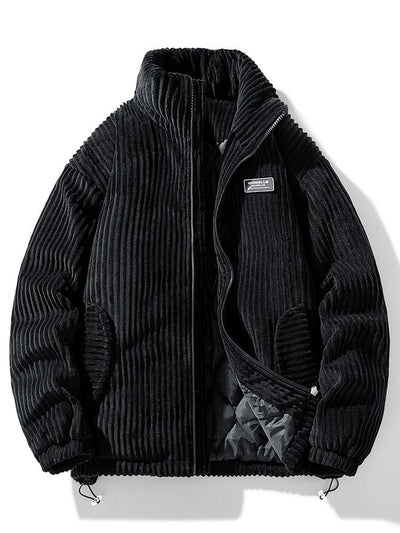 Strukturiertes gestepptes Cordjacke für Herren