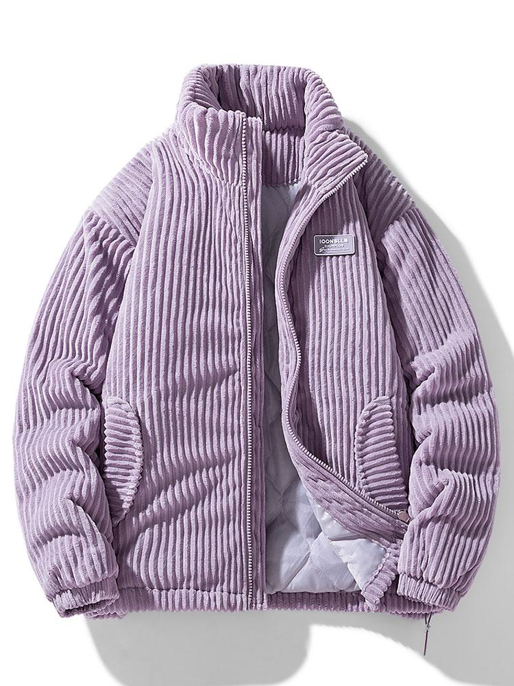 Strukturiertes gestepptes Cordjacke für Herren