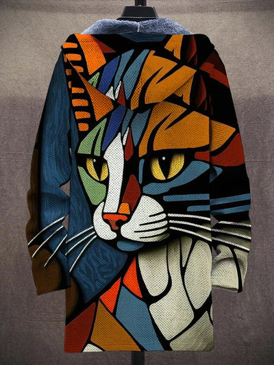 Kuschelige Katze Abstrakt Hoodie für Frauen