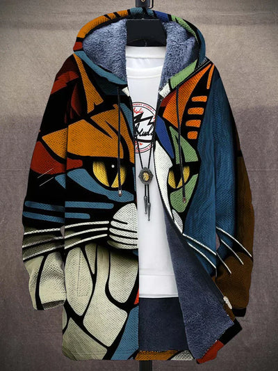 Kuschelige Katze Abstrakt Hoodie für Frauen