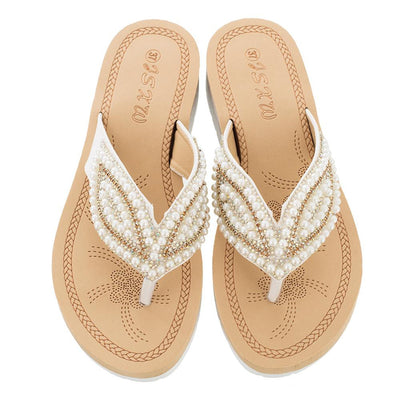 Bubbles - Perlen Sandalen Übergröße Damen Komfort