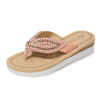 Bubbles - Perlen Sandalen Übergröße Damen Komfort