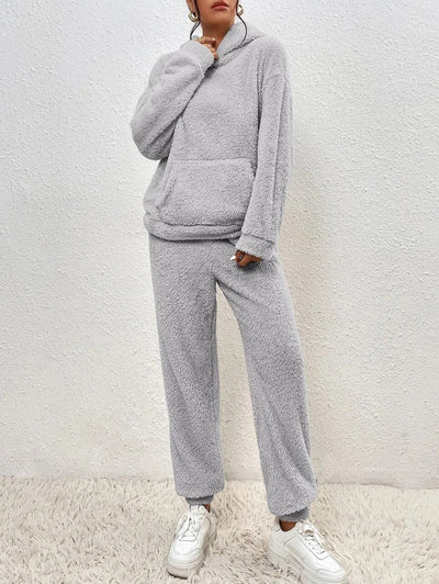 Damen Gemütlicher Teddy Hausanzug | Zweiteilig Warm