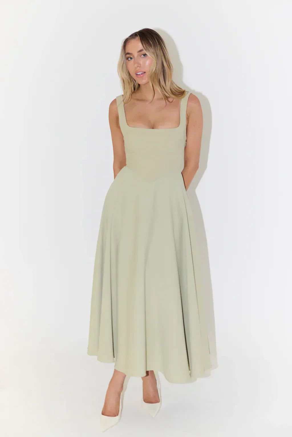 Mirelle™ – Damen Midi Kleid mit Hoher Taille für Stilvollen Komfort