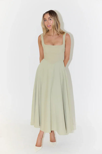 Mirelle™ – Damen Midi Kleid mit Hoher Taille für Stilvollen Komfort
