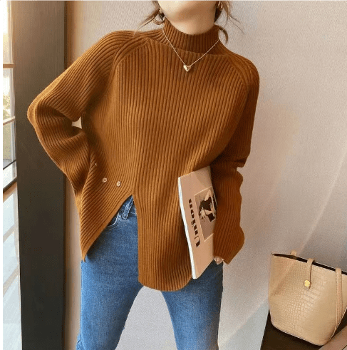 Aella Gerippter Rollkragenpullover