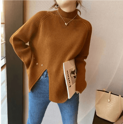 Aella Gerippter Rollkragenpullover