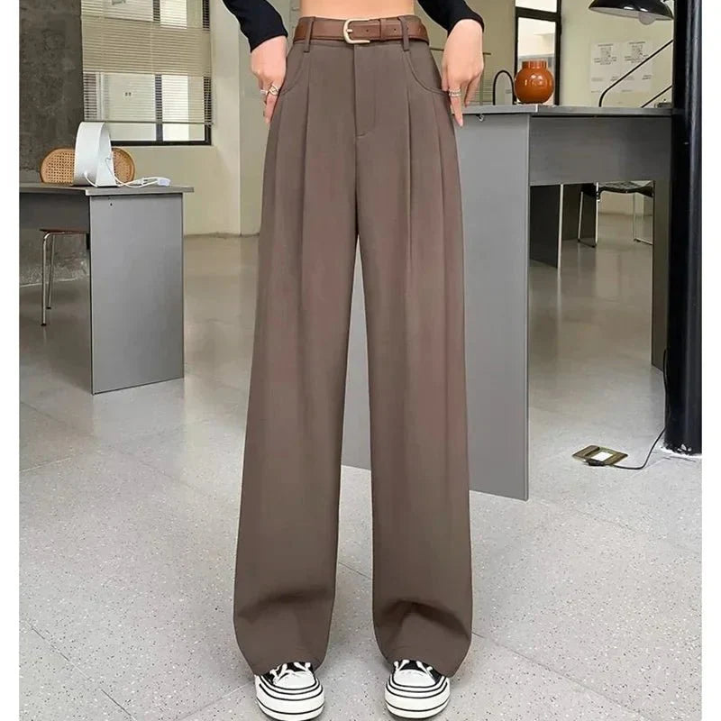 Aimie Hochtaillierte Hose mit Weitem Bein