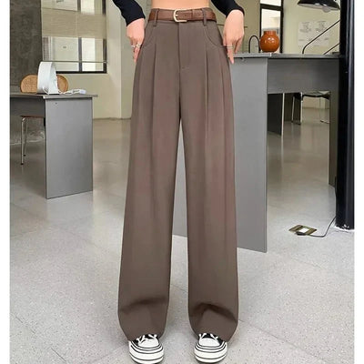 Aimie Hochtaillierte Hose mit Weitem Bein