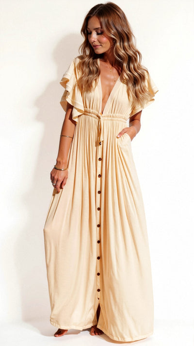 Alba Maxikleid mit Knopfleiste