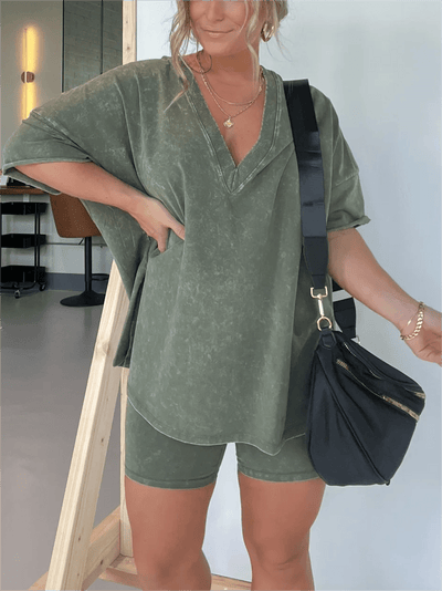 Amarra Lockeres T-Shirt und Shorts Set