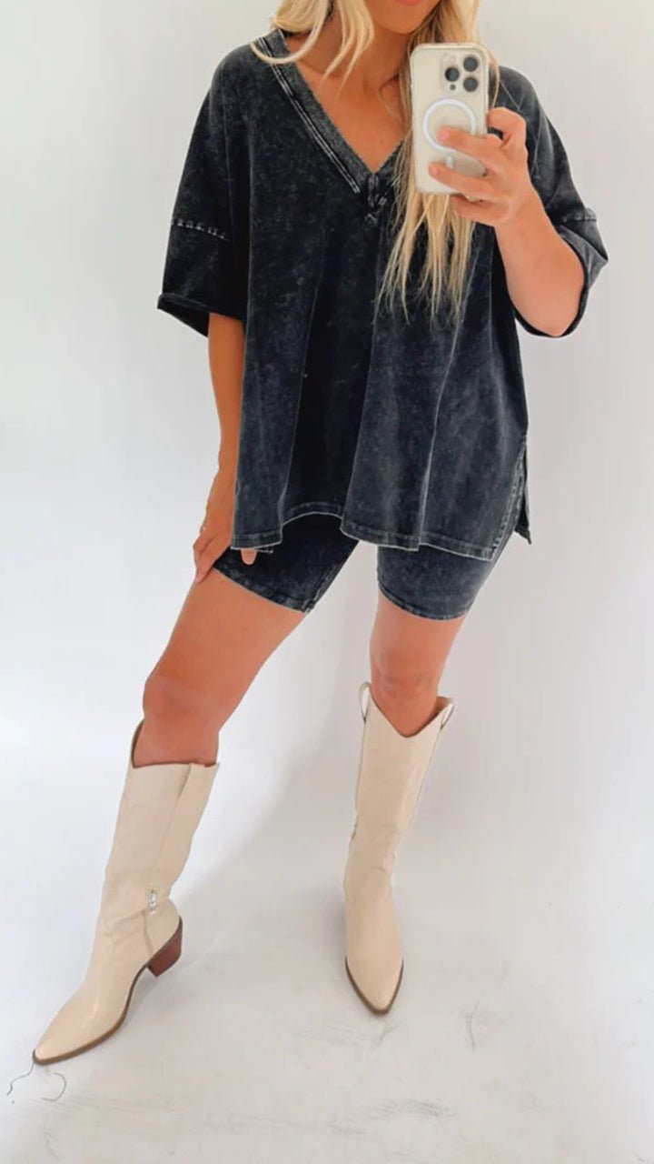 Amarra Lockeres T-Shirt und Shorts Set