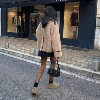 Angie Zweifarbige Fleecejacke