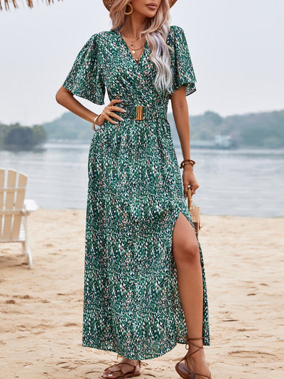 Attina Maxikleid mit Schmetterlingsärmeln