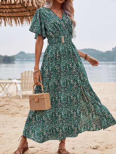 Attina Maxikleid mit Schmetterlingsärmeln