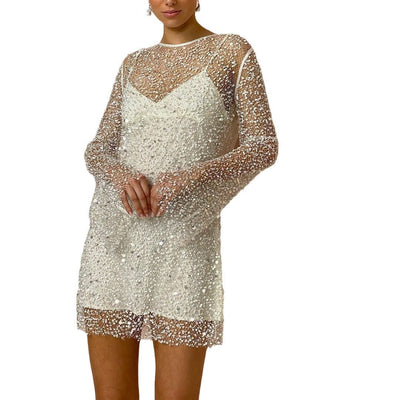 Avaline Durchsichtiges Kleid mit Pailletten