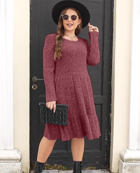 Carolla Strickkleid mit langen Ärmeln