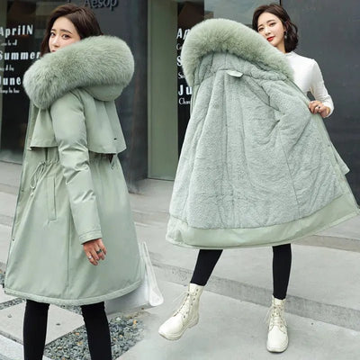 Charlotte Kunstpelzjacke mit Kapuze
