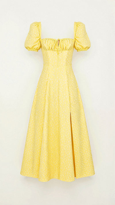 Daniela - Midikleid - Quadratische Halslinie