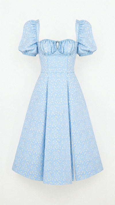 Daniela - Midikleid - Quadratische Halslinie