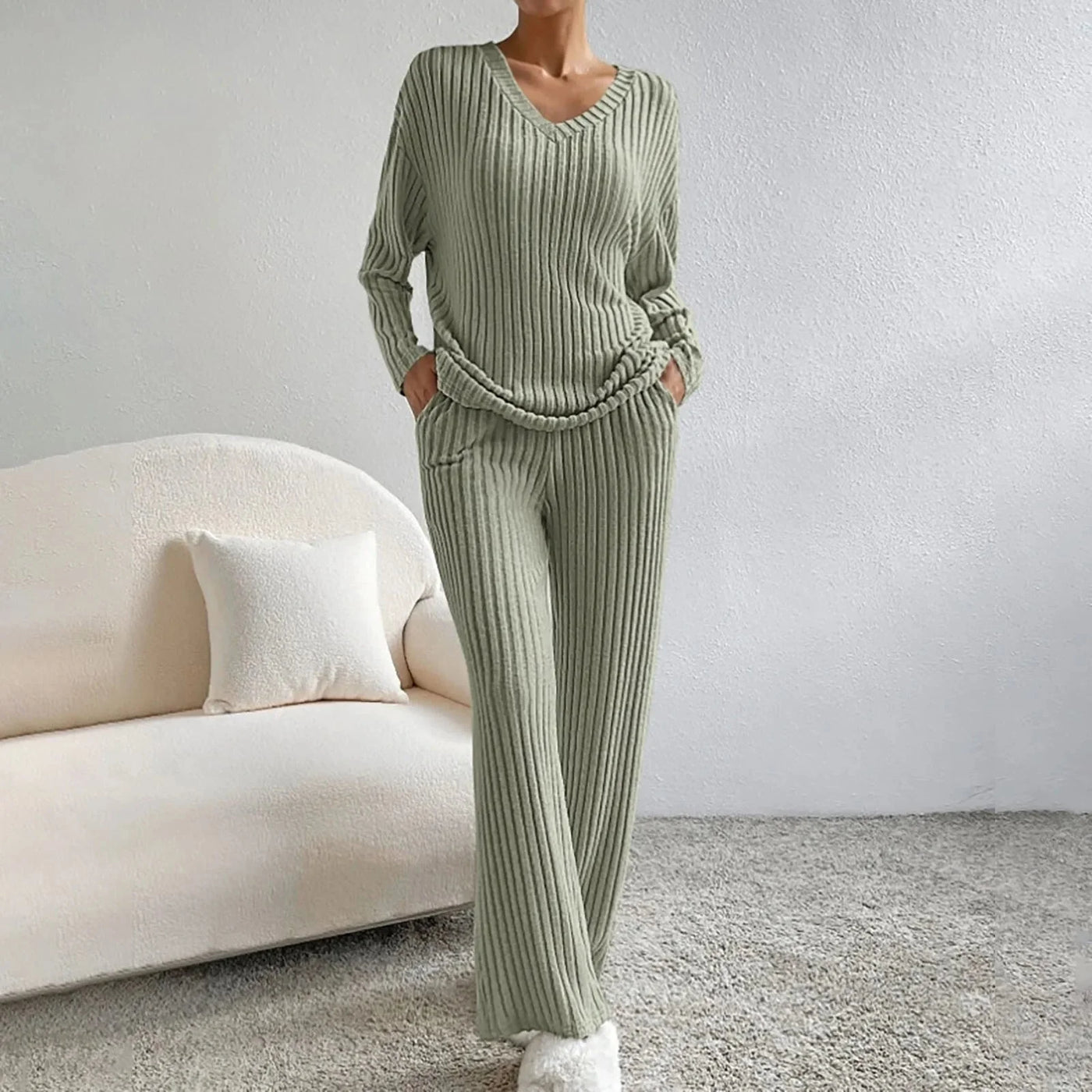 Evangeline - 2-Teiliges Lounge-Set - Rippmuster