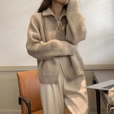 Halsey - Strickjacke mit Reißverschluss - Herbst-Outerwear