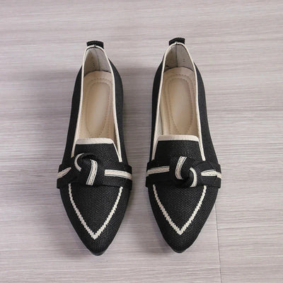 Jordana - Spitz Zulaufende Loafers - Knoten-Detail