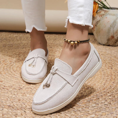 Kendy - Loafer aus Segeltuch - Knoten und Charme Detail