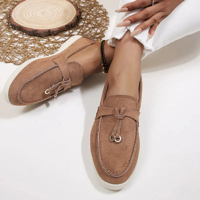 Kendy - Loafer aus Segeltuch - Knoten und Charme Detail