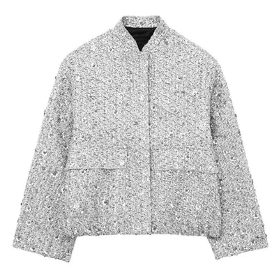 Kesia - Bomberjacke - Lockerer Pailletten-Stil