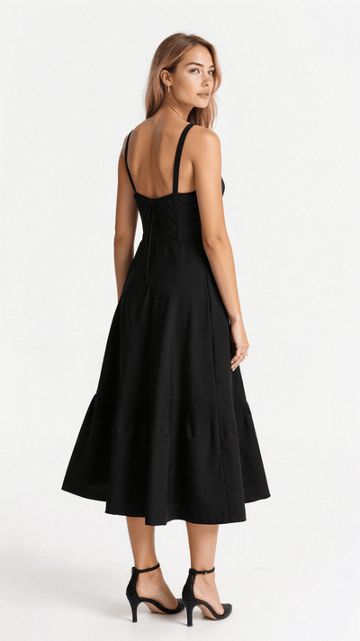 Tailliertes Bustierkleid | Schlitz-Detail | Feminine Silhouette